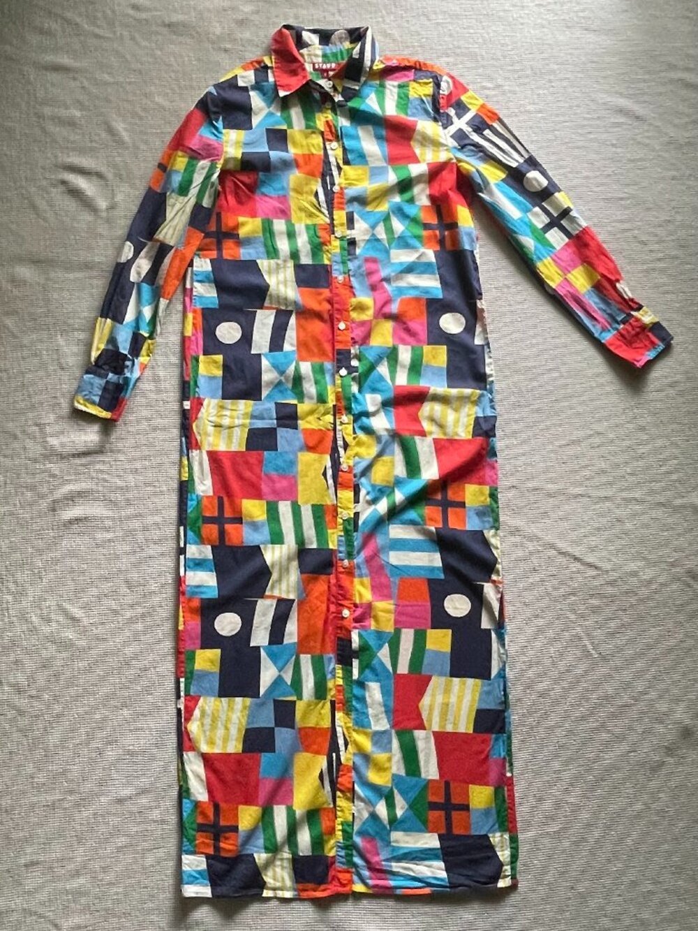 STAUD Maxi Shirt Dress / Vita Dress - Size S - Pre-Owned - Very Good Condition - Picture 3 of 15